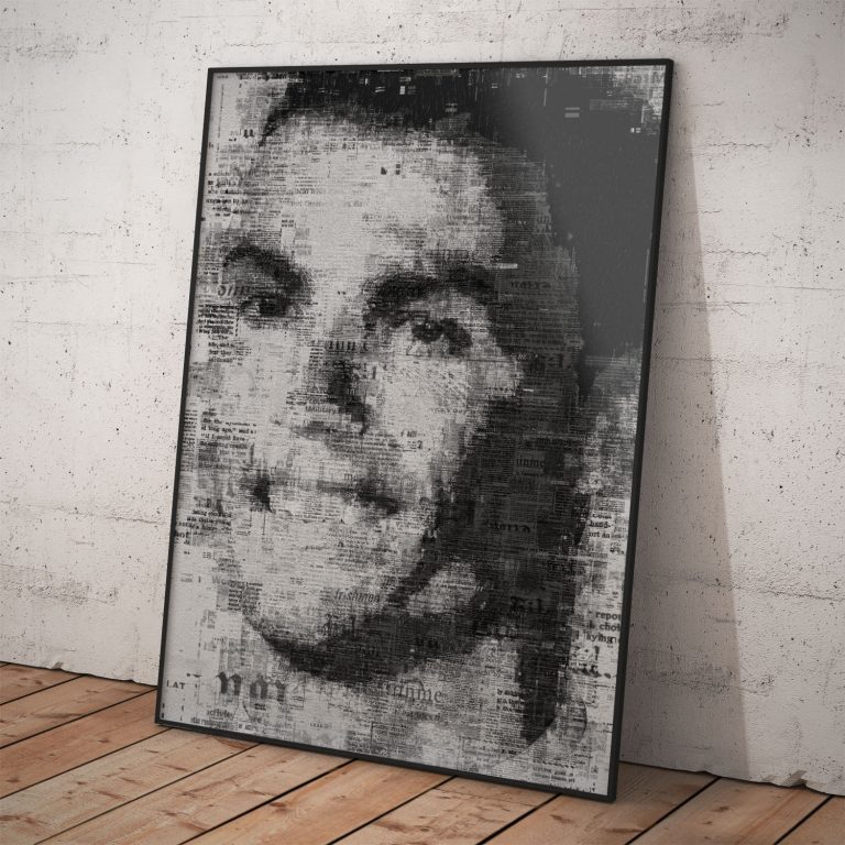 Umelecký plagát s Cristianom Ronaldom na kvalitnom pololesklom papieri.