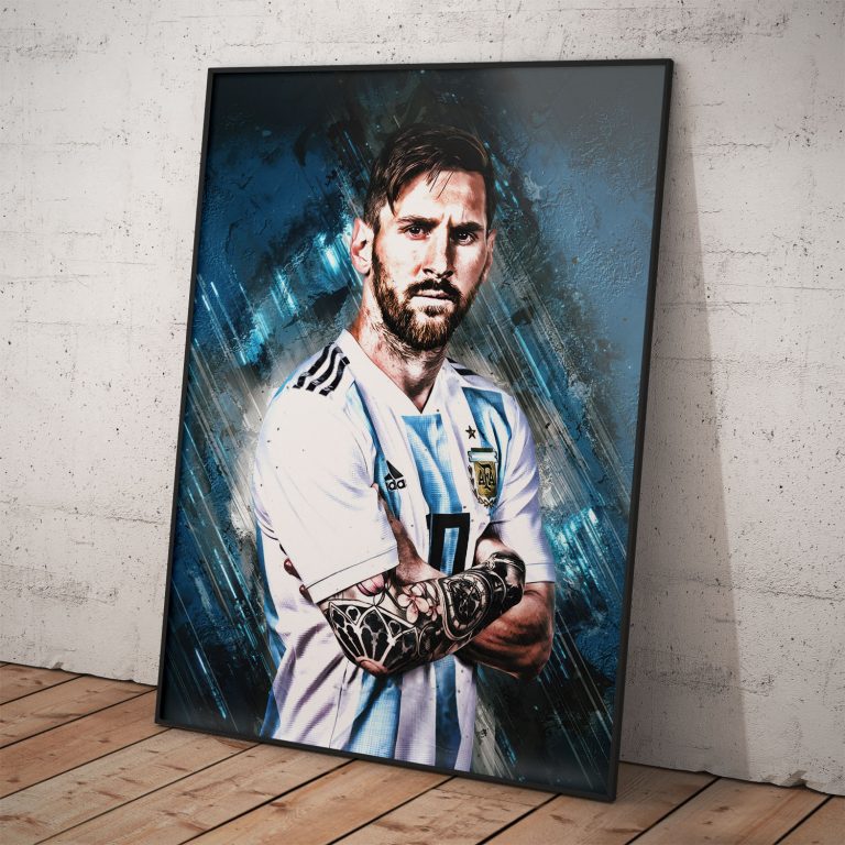 Lionel Messi v drese Argentíny - plagát na kvalitnom pololesklom papieri