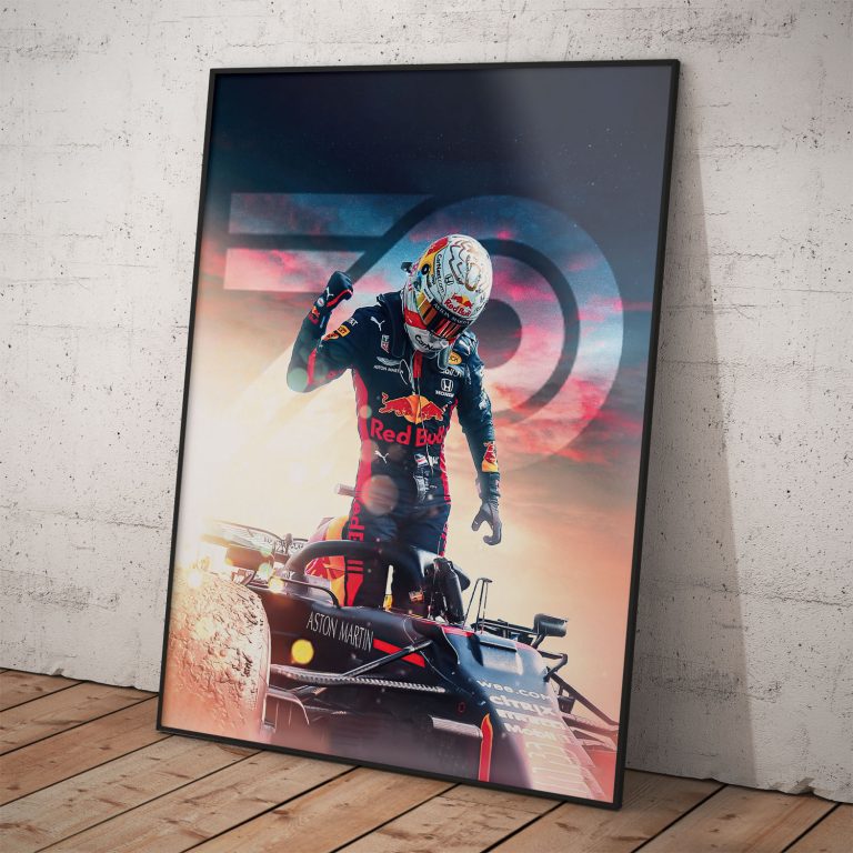 Plagát Max Verstappen v monoposte RedBull s kvalitným papierom
