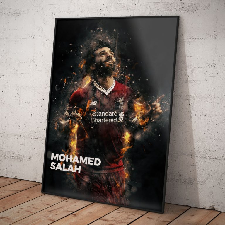 Mohamed Salah - zberateľský umelecký plagát s možnosťou rámovania, dizajnovaný s láskou.