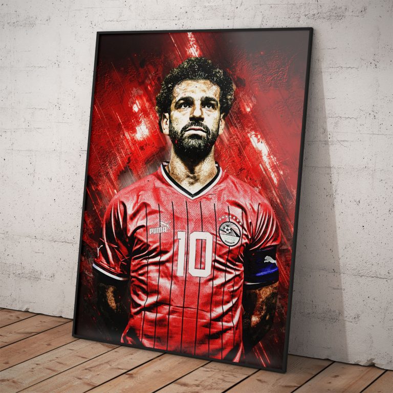 Plagát Mohamed Salah v reprezentačnom drese, kvalitný pololesklý papier