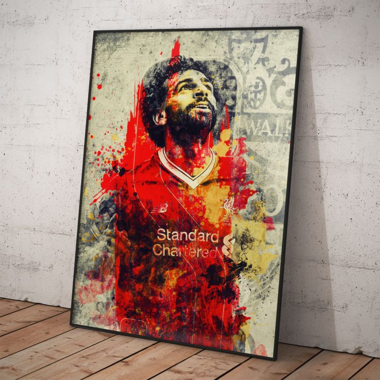 Mohamed Salah - zberateľský umelecký plagát s možnosťou rámovania, dizajnovaný s láskou.