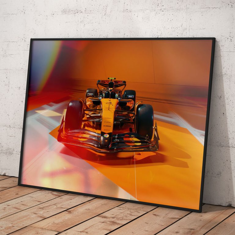 McLaren MCL39 2025 - kvalitný plagát s perleťovým efektom, voliteľný hliníkový rám.