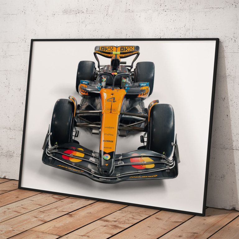 McLaren MCL39 2025 - kvalitný plagát s perleťovým efektom, voliteľný hliníkový rám.