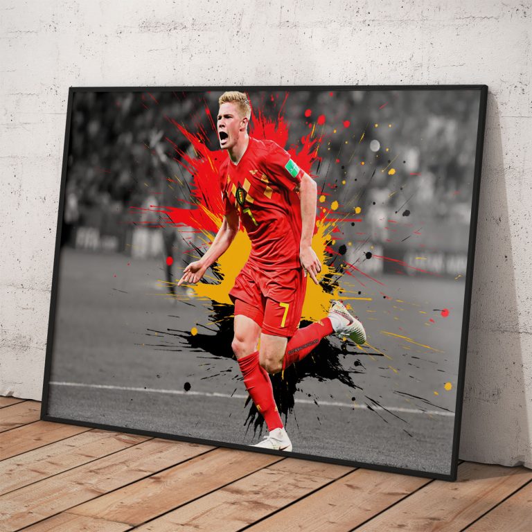 Zberateľský plagát Kevin De Bruyne s kvalitnou tlačou a voliteľným rámovaním
