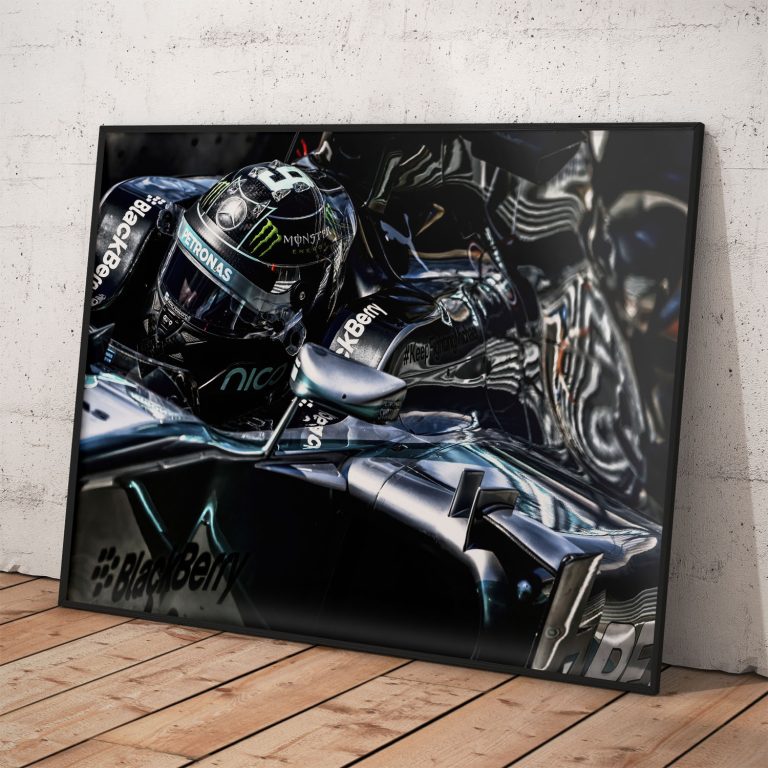 Zberateľský poster Nico Rosberg, kvalitný pololesklý papier, dizajnované na Slovensku