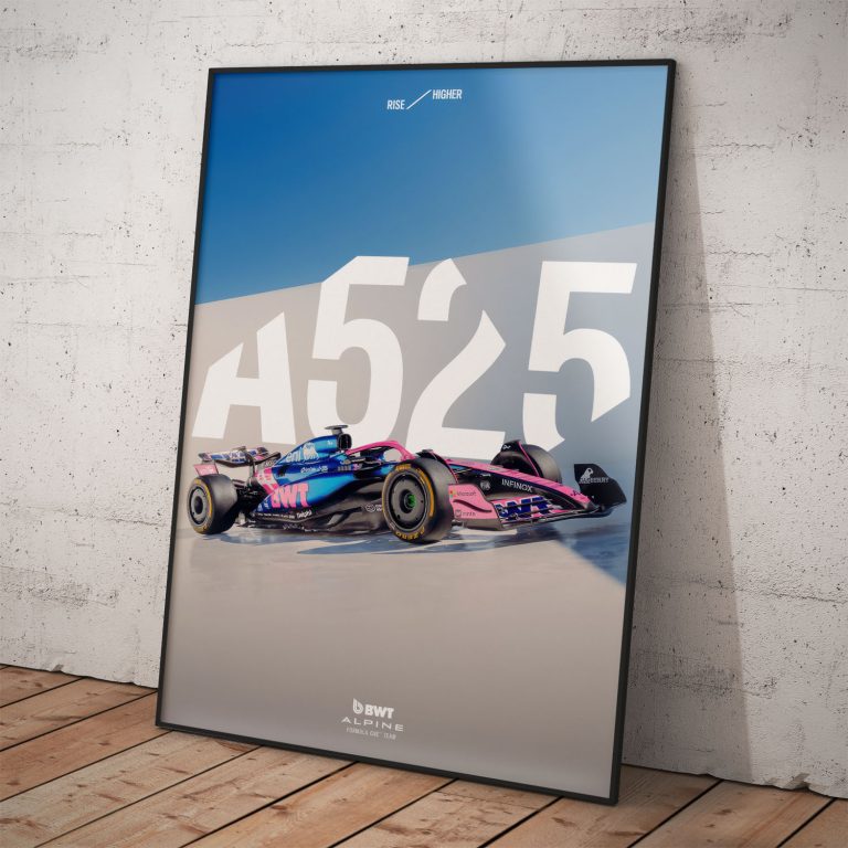 Tímový poster Alpine F1 sezóna 2025, BWT, pololesklý papier.