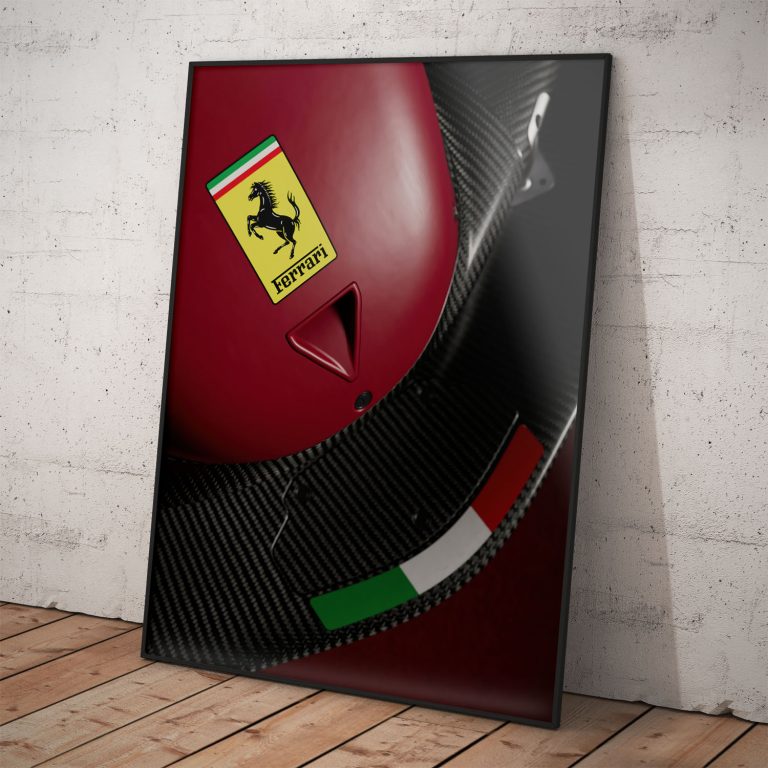 Plagát Scuderia Ferrari s logom, kvalitný pololesklý papier, slovenská výroba