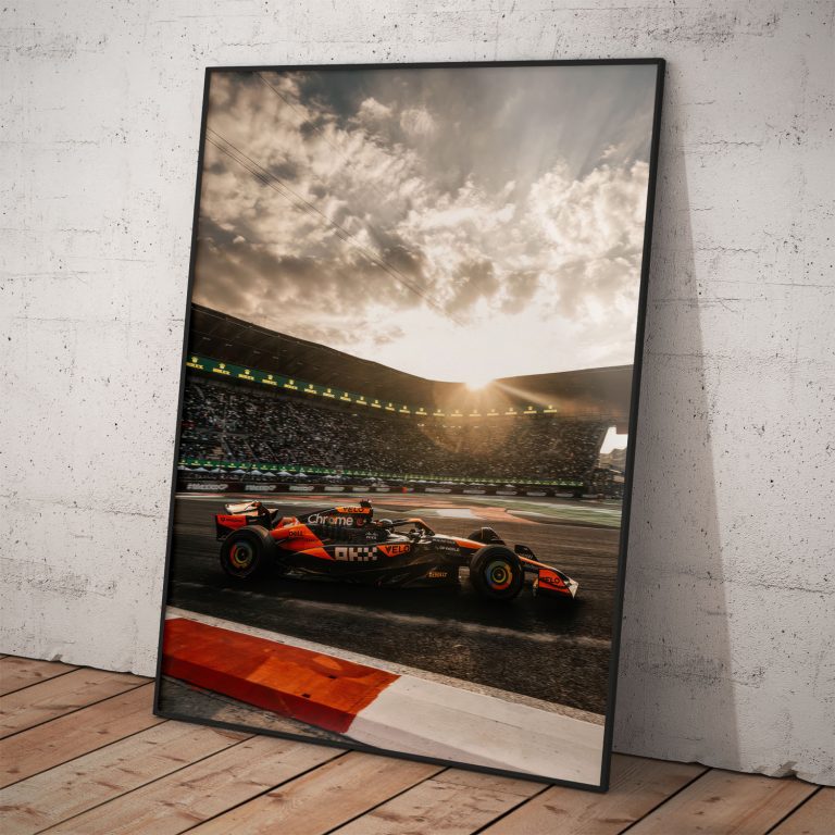 Poster monopostu McLaren MCL39 pre sezónu 2025, kvalitná tlač a originálny tímový dizajn,