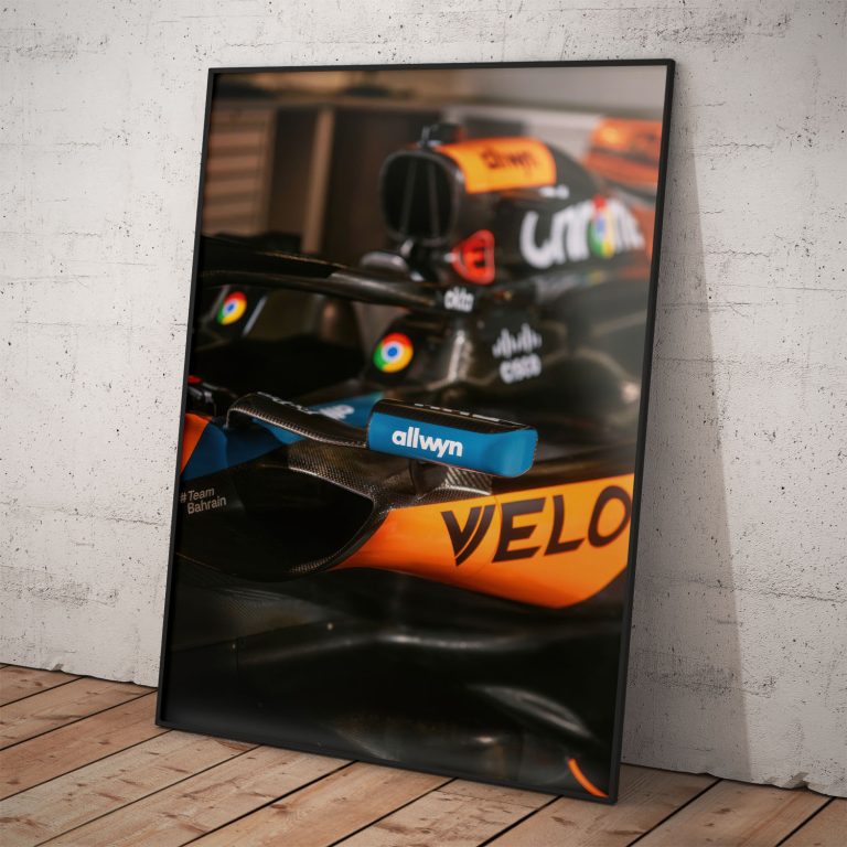 Poster monopostu McLaren MCL39 pre sezónu 2025, kvalitná tlač a originálny tímový dizajn,