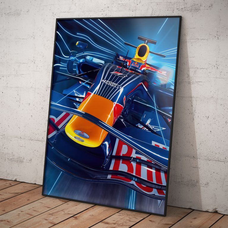 RedBull Racing plagát s Honda RBPT dizajnom na kvalitnom papieri