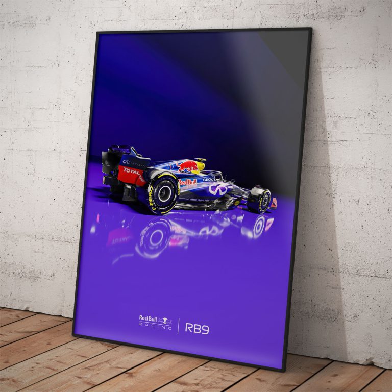 RedBull Racing RB9 2013 – slovenský plagát s pôsobivým dizajnom.