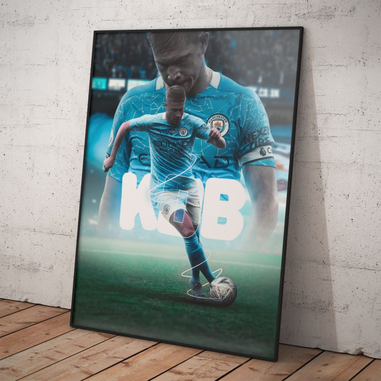 Plagát Kevin De Bruyne - umelé zobrazenie futbalového hráča na kvalitnom papieri