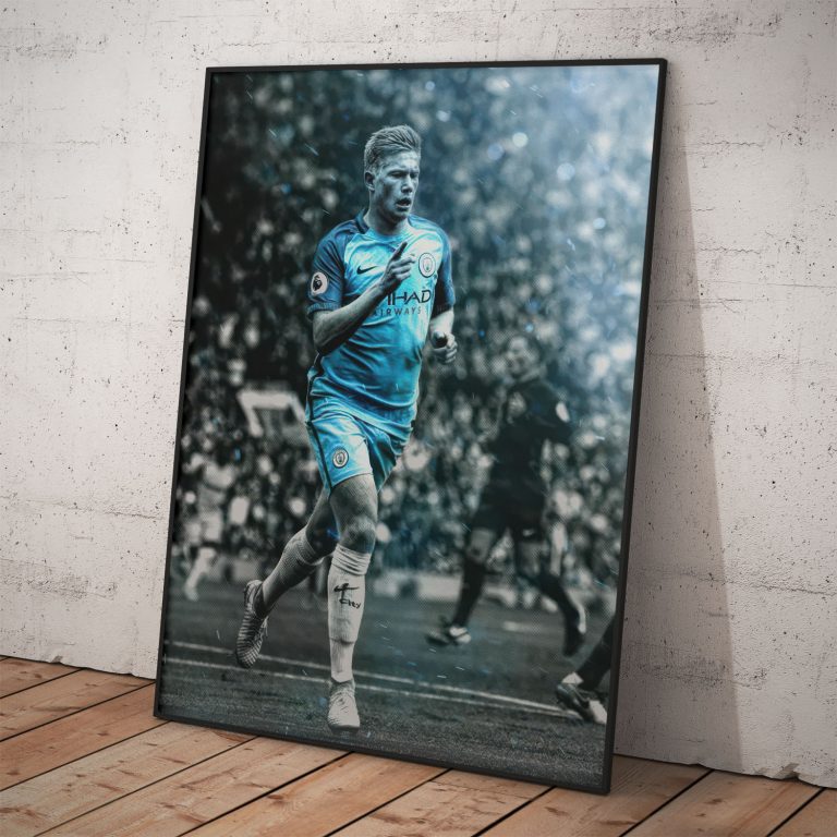 Plagát Kevin De Bruyne pre fanúšikov futbalu na štadióne