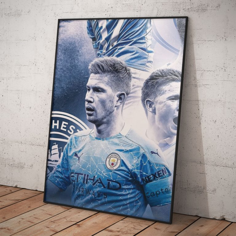 Plagát Kevin De Bruyne v drese Manchester City - futbalový hrdina