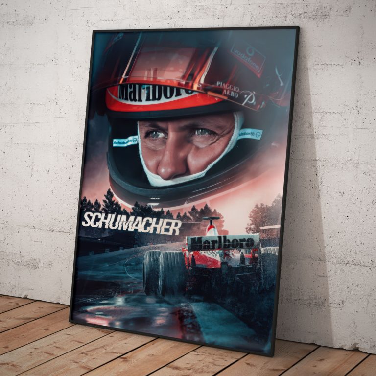 Michael Schumacher v ikonickom monoposte Ferrari - plagát na kvalitnom foto-papieri.