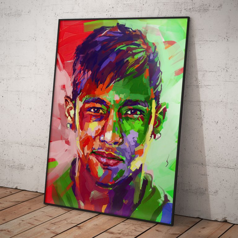 Umelecký plagát Neymar Jr s kvalitným pololesklým papierom a možnosťou rámovania