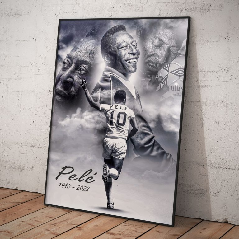 Umelecký plagát Pelé s možnosťou rámovania, dizajnované a vyrobené s láskou.