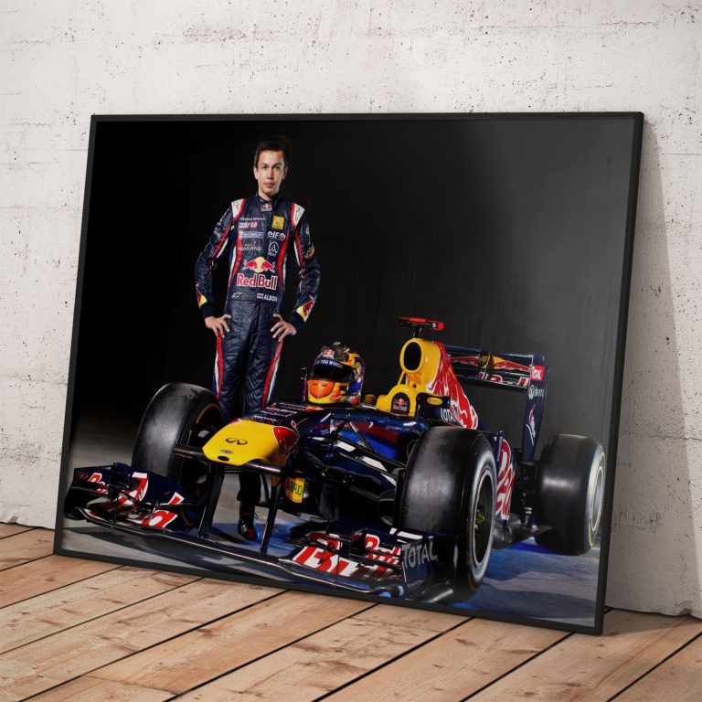 Plagát Alexander Albon v monoposte RedBull, kvalitný papier