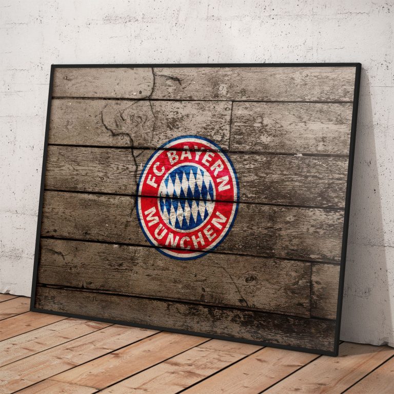 Plagát FC Bayern s grafity logom na kvalitnom perleťovom papieri