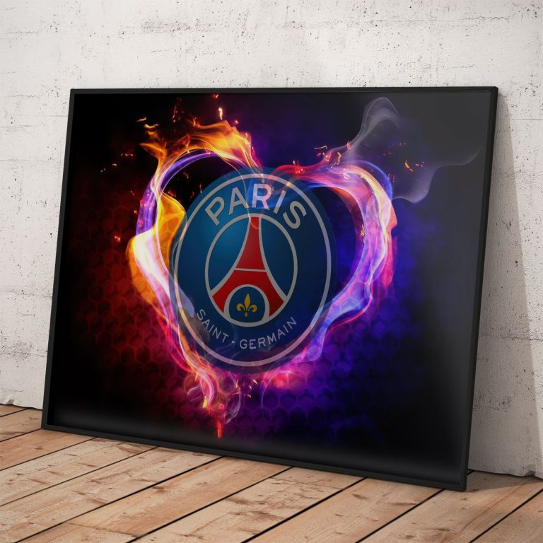 PSG plagát s ohnivým logom na kvalitnom pololesklom papieri