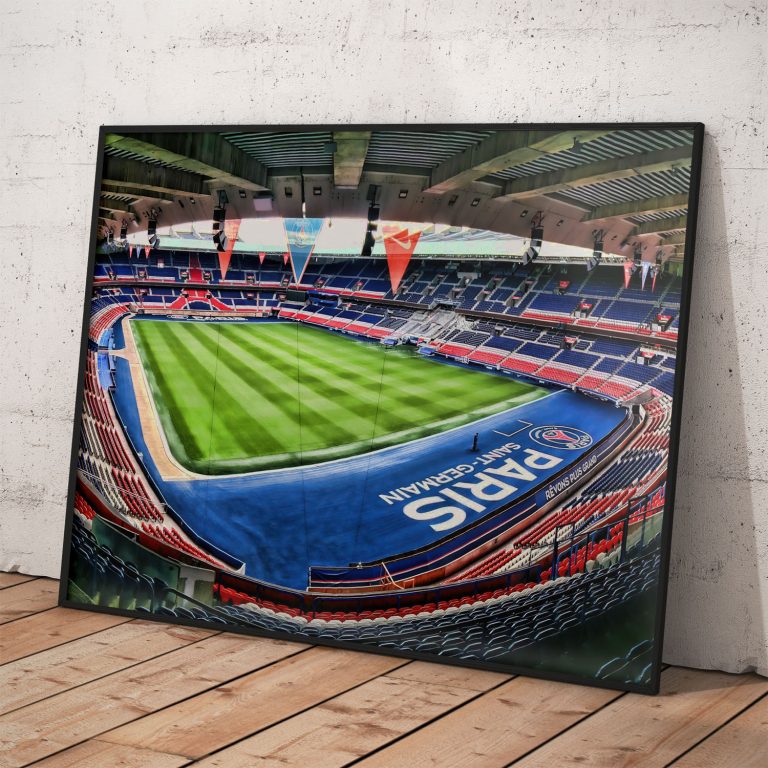 Plagát PSG s motívom štadióna Parc des Princes, vysoká kvalita