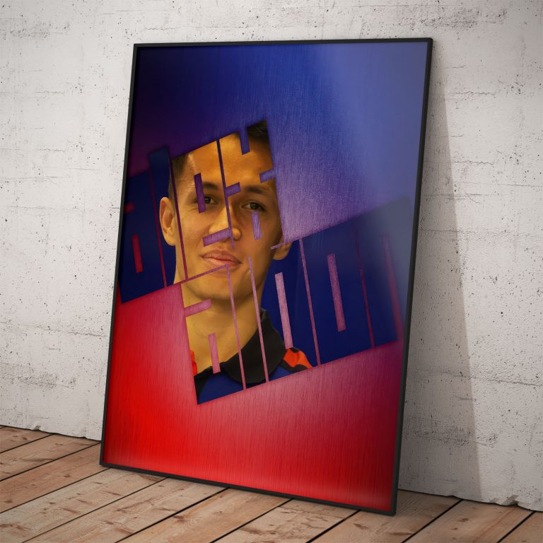 Umelecký poster s Alexandrom Albonom, kvalitný pololesklý papier.