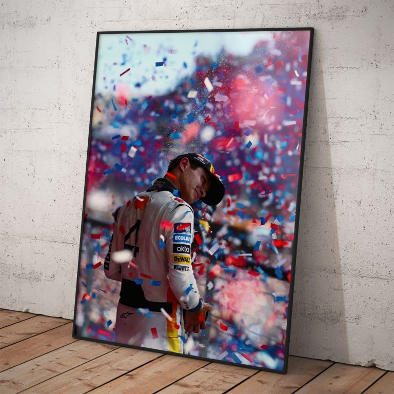 Plagát Lando Norris GP USA, kvalitný pololesklý papier
