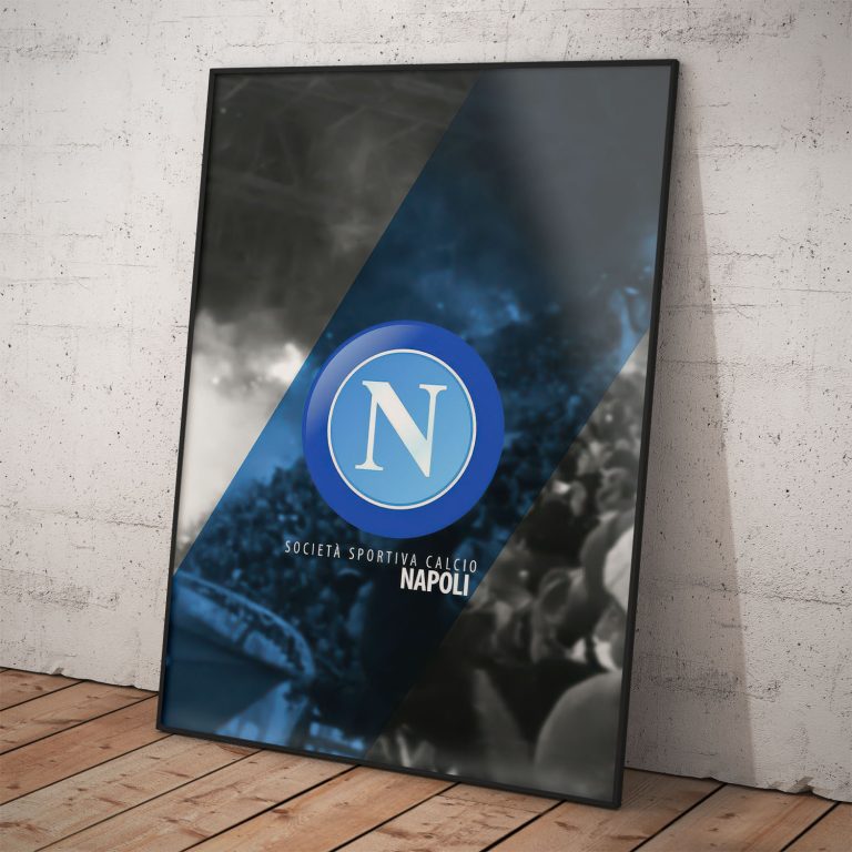 Plagát SSC Neapol s nápisom Società Sportiva Calcio Napoli