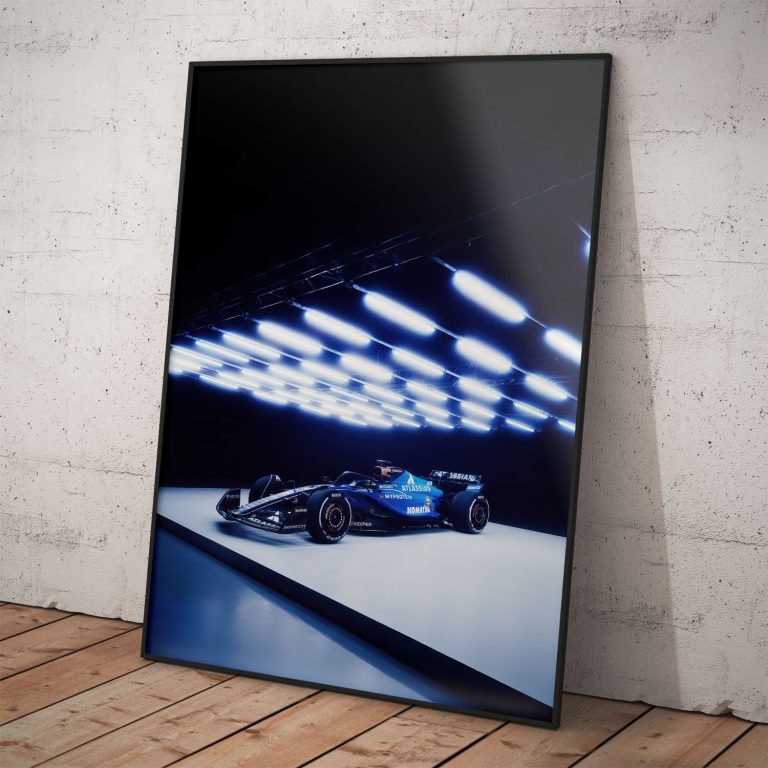 Plagát Williams Racing monopost FW46 s kvalitnou tlačou a žiarivými farbami