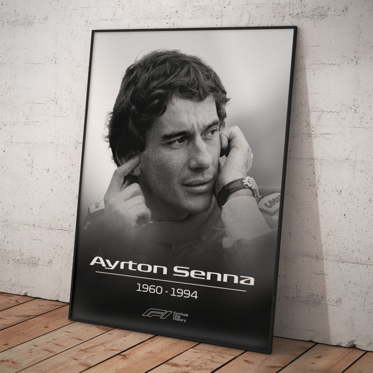 Poster na spomienku | Ayrton Senna | Pamätná kolekcia na legendy Formula 1