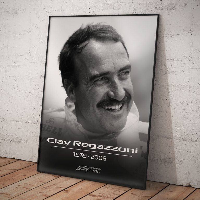 Poster na spomienku | Clay Regazzoni | Pamätná kolekcia na legendy Formula 1
