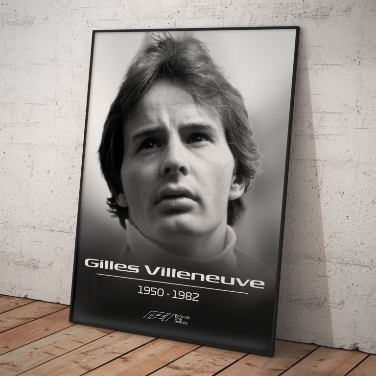 Poster na spomienku | Gilles Villeneuve | Pamätná kolekcia na legendy Formula 1