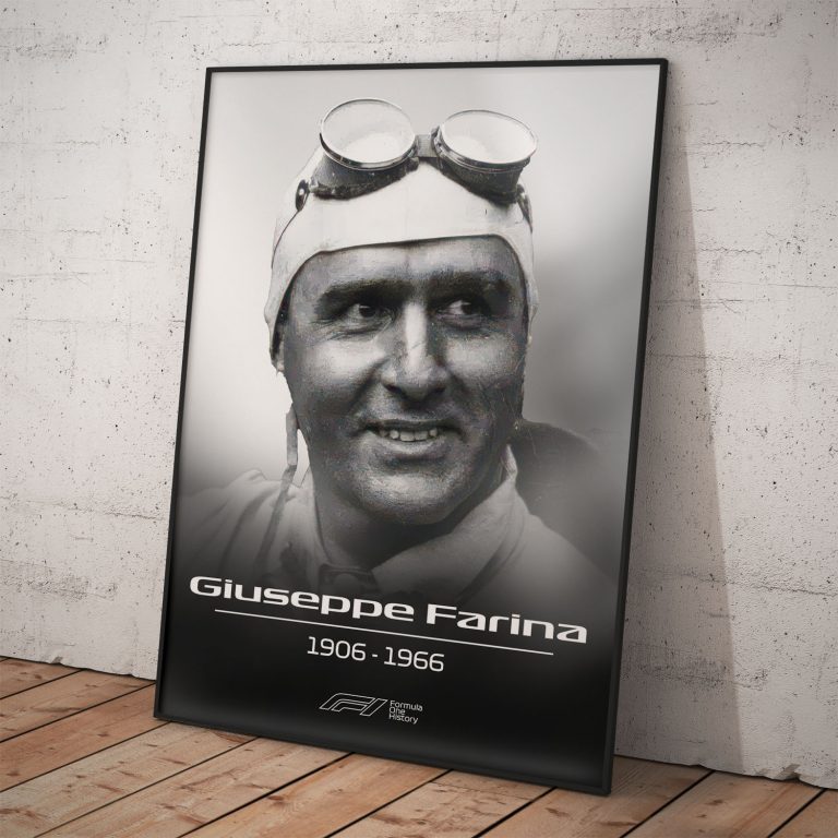 Poster na spomienku | Giuseppe Farina | Pamätná kolekcia na legendy Formula 1