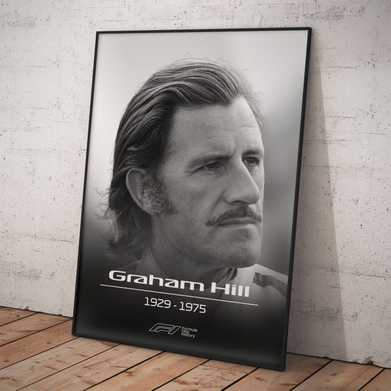 Poster na spomienku | Graham Hill | Pamätná kolekcia na legendy Formula 1