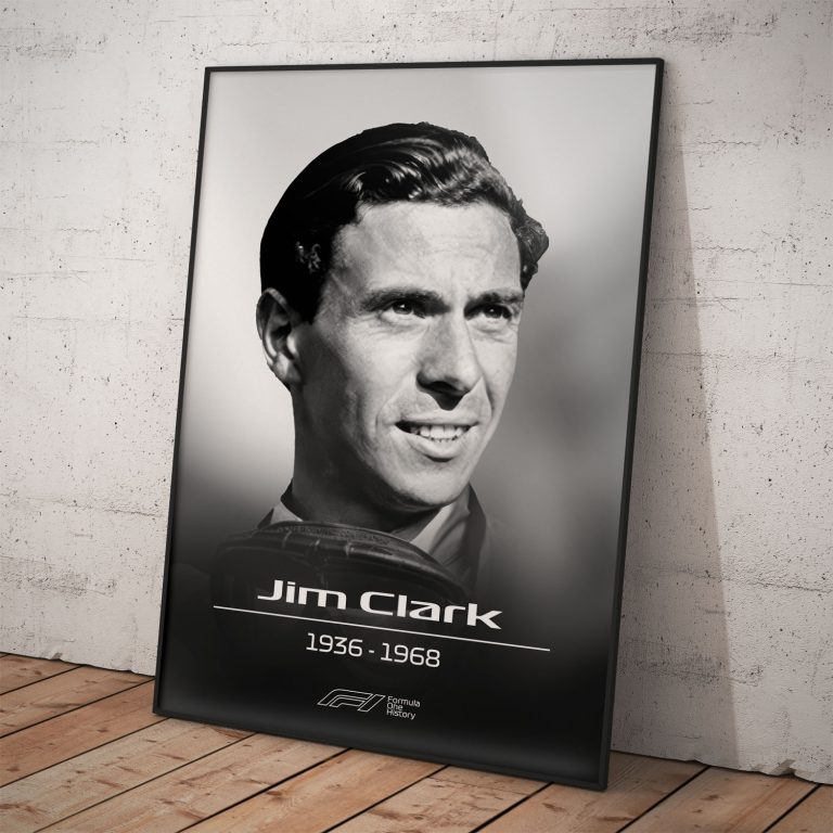 Poster na spomienku | Jim Clark | Pamätná kolekcia na legendy Formula 1