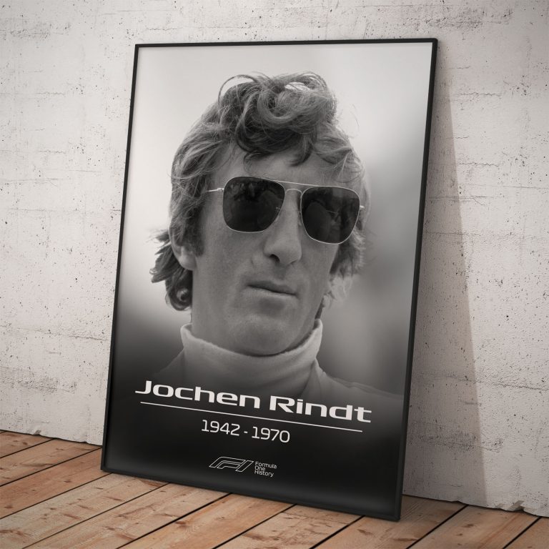 Poster na spomienku | Jochen Rindt | Pamätná kolekcia na legendy Formula 1