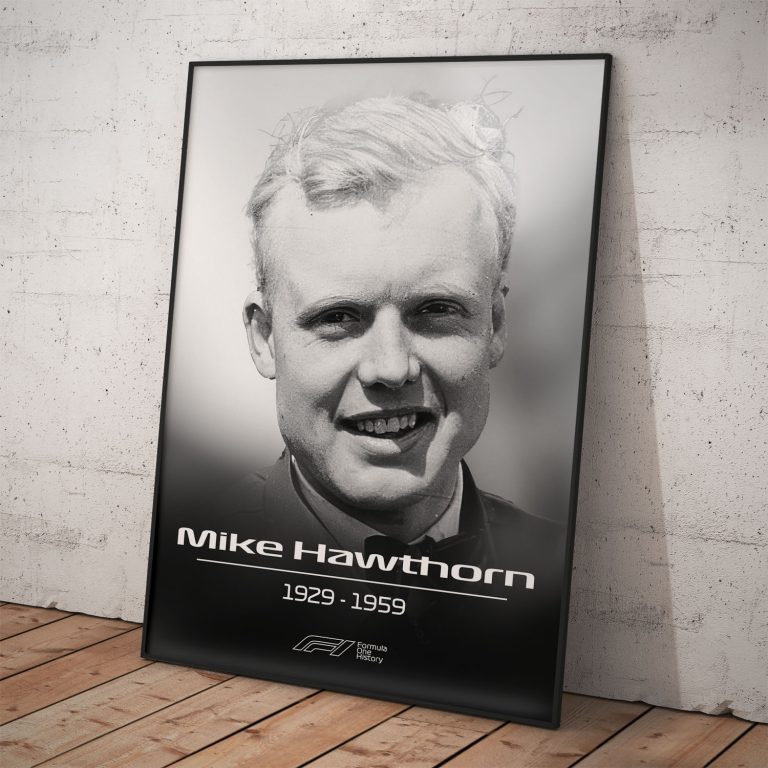 Poster na spomienku | Mike Hawthorn | Pamätná kolekcia na legendy Formula 1