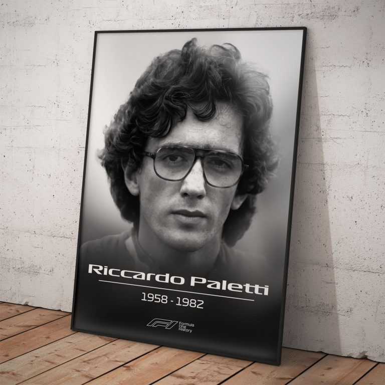 Poster na spomienku | Riccardo Paletti | Pamätná kolekcia na legendy Formula 1