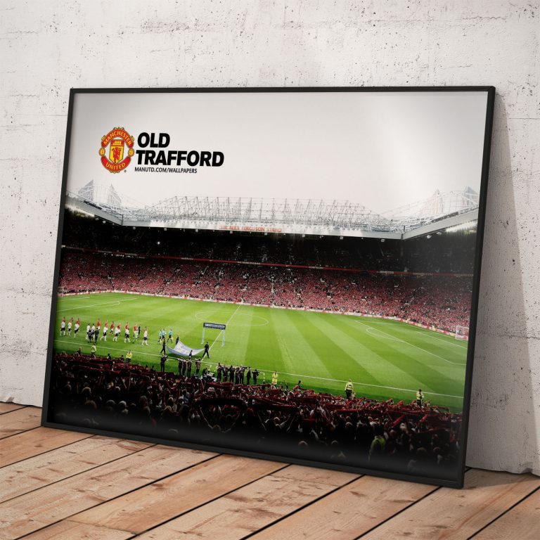 Plagát Manchester United FC s motívom Old Trafford na kvalitnom pololesklom papieri