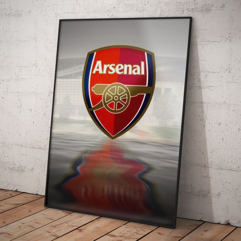 Plagát Arsenal FC na kvalitnom pololesklom papieri s voliteľným hliníkovým rámom