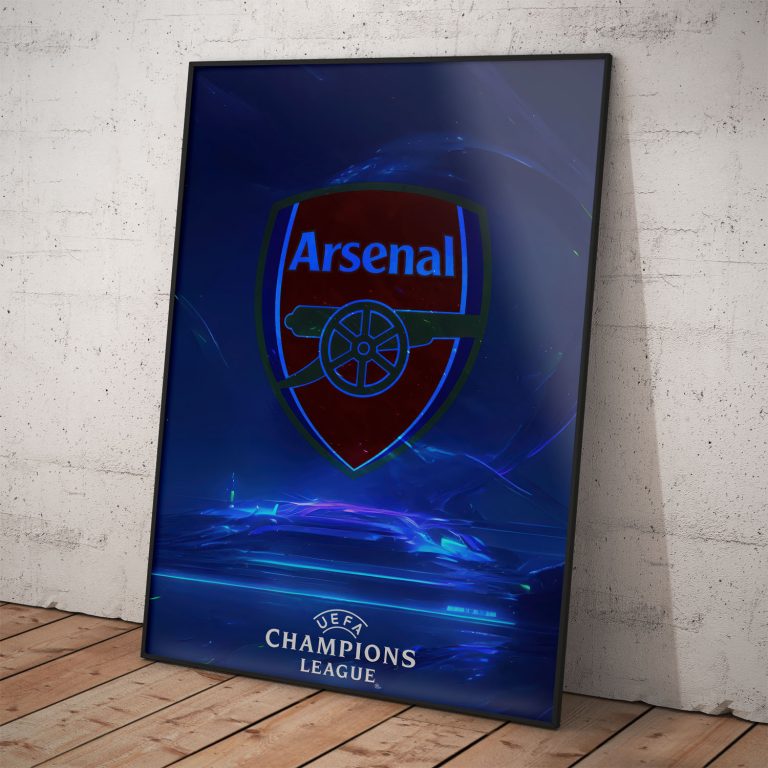 Plagát Arsenal FC na kvalitnom pololesklom papieri s logom klubu.