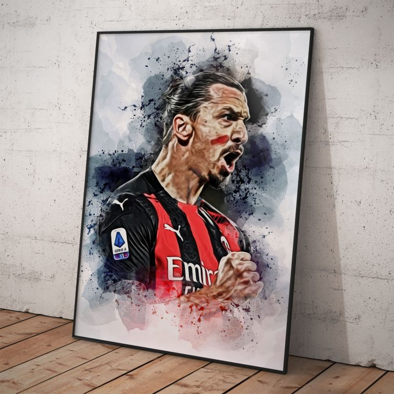Maľovaný plagát Zlatan Ibrahimović na kvalitnom papieri