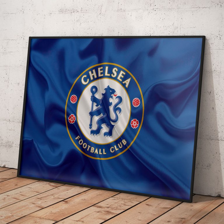 Chelsea FC plagát na kvalitnom pololesklom papieri s logom klubu.