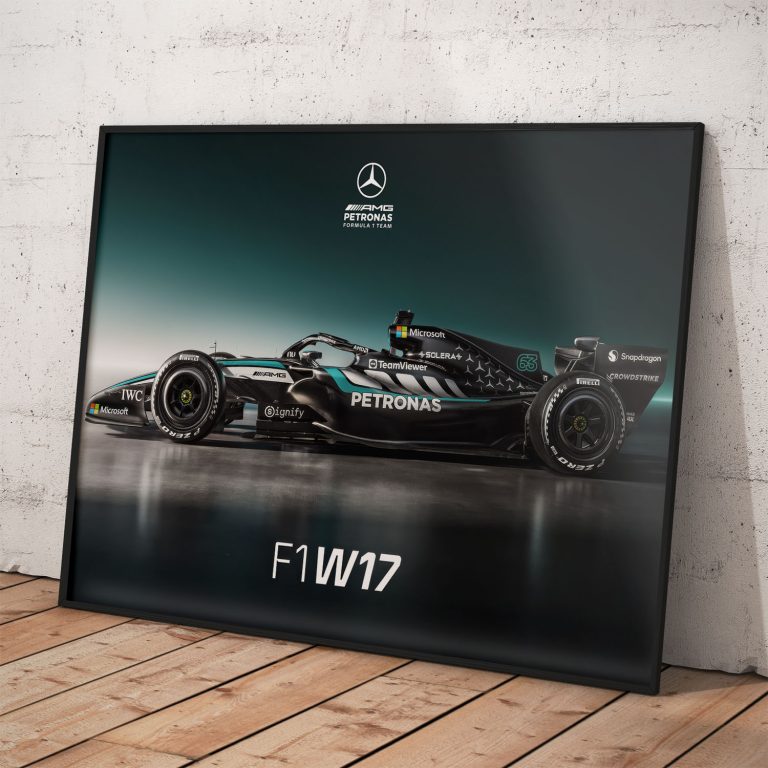 Mercedes F1 plagát sezóny 2026 na kvalitnom pololesklom papieri