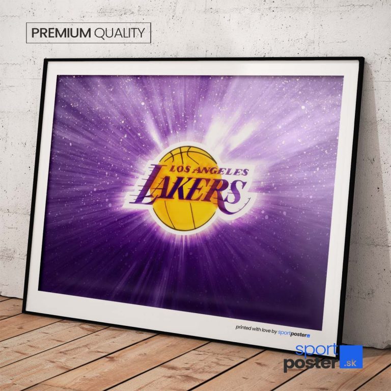 Los Angeles Lakers umelecké logo na kvalitnom pololesklom plagáte.