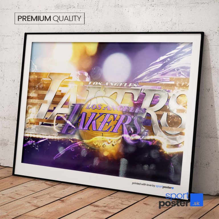 Grafity štýl plagátu Los Angeles Lakers na kvalitnom papieri