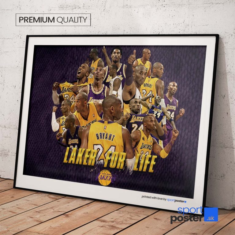 Plagát Los Angeles Lakers s kvalitnou tlačou a voliteľným rámovaním.