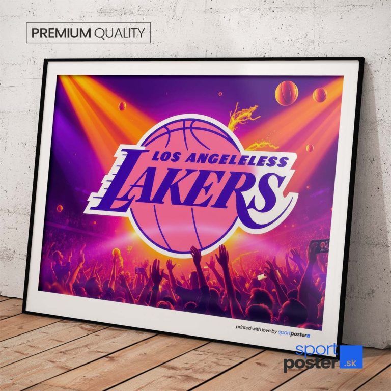 Los Angeles Lakers plagát s disko efektom na kvalitnom papieri