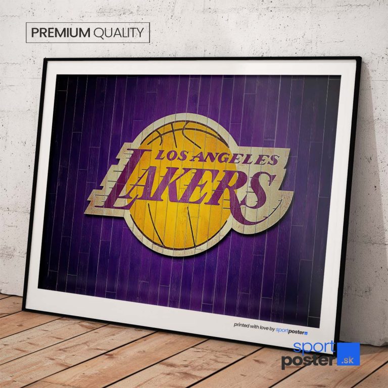 Los Angeles Lakers plagát s kvalitným pololesklým papierom a voliteľným rámovaním